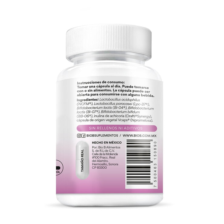Bio B Probióticos 50 Billones 2 Frascos de 30 Cápsulas — Imagen 3 de 3
