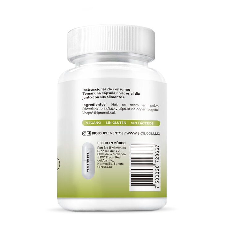Bio B NEEM 2 Frascos de 60 Cápsulas c/u — Imagen 2 de 3