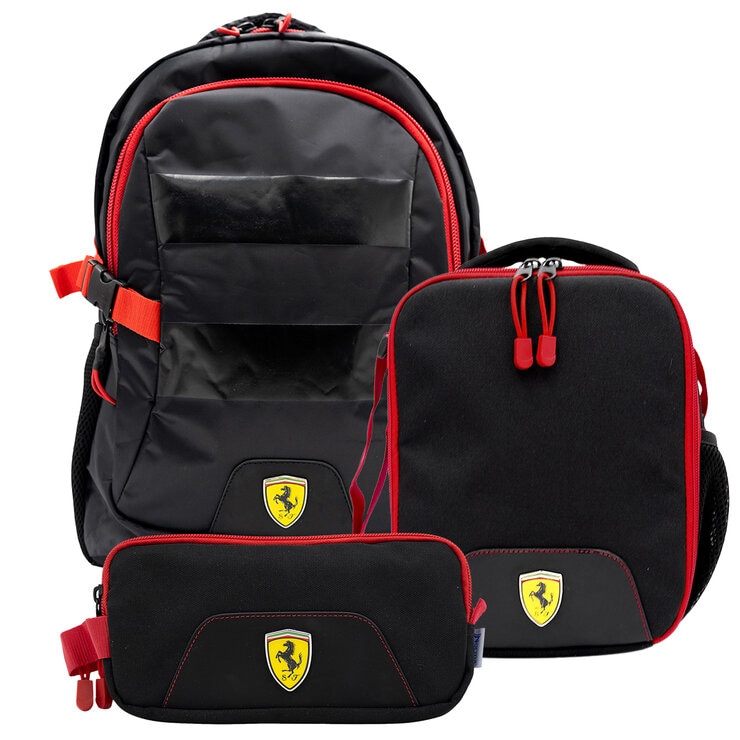 Mochila con Lonchera y Lapicera Ferrari  — Imagen 1 de 4