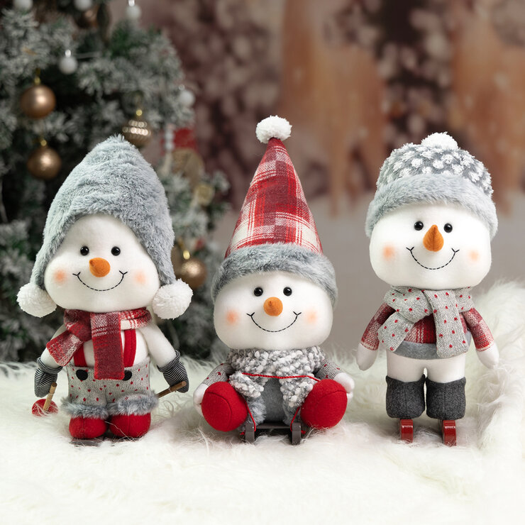 Set de 3 Muñecos de Nieve  — Imagen 1 de 4