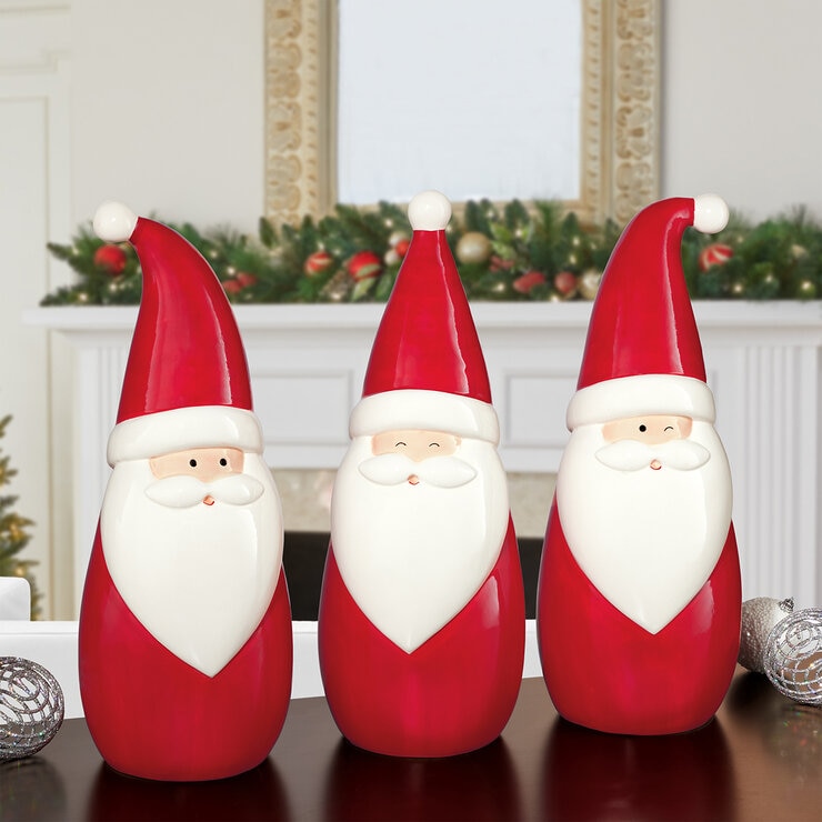 Set de 3 Santa Claus de Cerámica  — Imagen 1 de 4