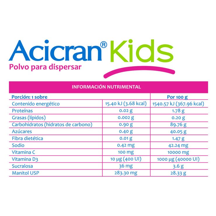 Acicran Kids 30 Sobres de 1 g c/u — Imagen 3 de 4