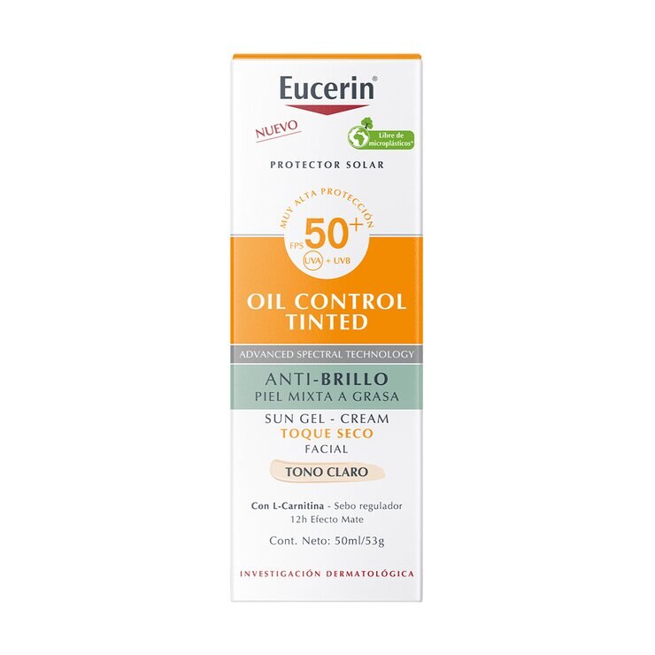 Eucerin Protector Solar FPS 50+ Oil Control Tono Claro 50 ml — Imagen 2 de 3