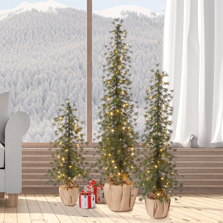 Juego de 3 Árboles Alpinos con Luces LED  — Imagen 2 de 4