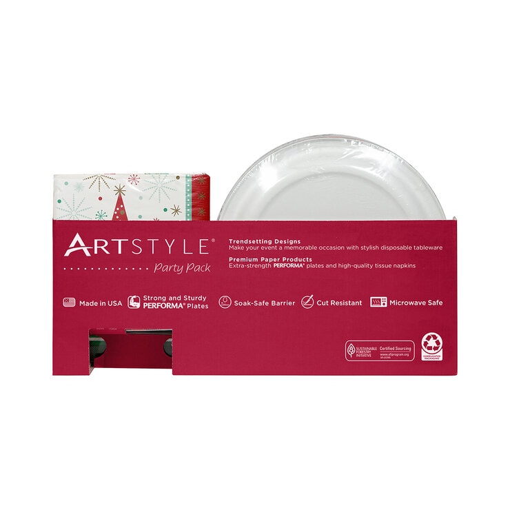 Artstyle Paquete Desechable Navideño para Fiesta 200 piezas — Imagen 4 de 4