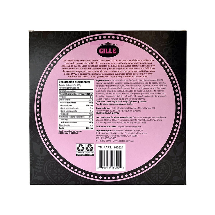 Gille Galletas de Avena con Chocolate Amargo 450g — Imagen 2 de 2