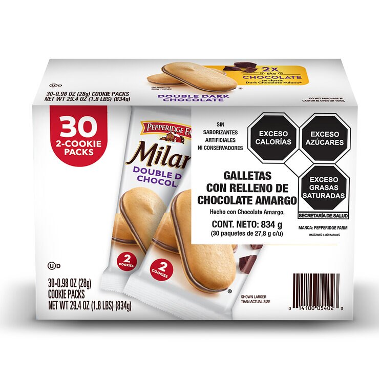Pepperidge Farm Milano Galletas con Relleno de Chocolate 834g — Imagen 1 de 2