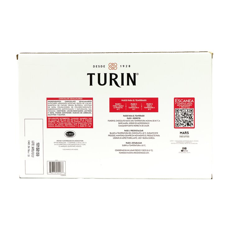 Turín Chocolate Semiamargo para Repostería 6 Kg — Imagen 2 de 2