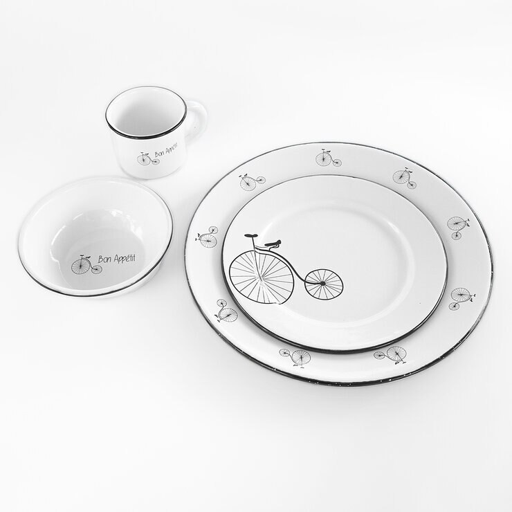Baro Industrial, Vajilla de Acero Porcenalizado (Peltre) con Diseño,  16 piezas Modelo Lavanda   — Imagen 4 de 4