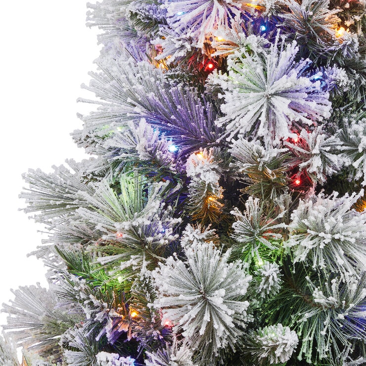 Árbol de Navidad Artificial Nevado con Serie de Luces 1.3m — Imagen 4 de 4