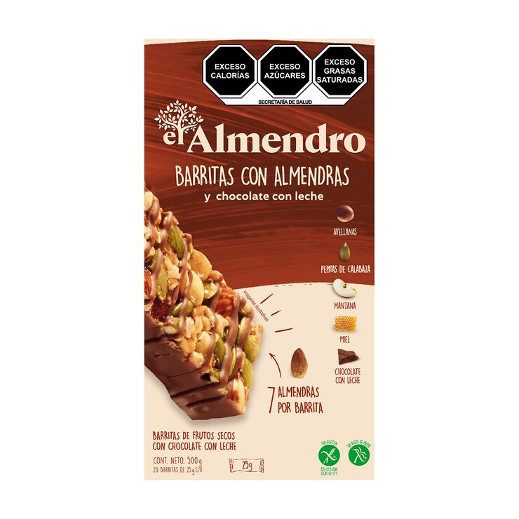 El Almendro Barras con Almendras y Chocolate 500g — Imagen 1 de 4