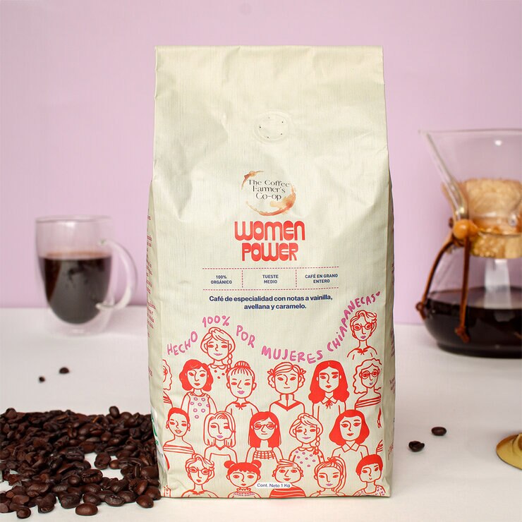 The Coffee Farmer’s Coop Women Power Café en Grano Entero 100% Orgánico 1 kg — Imagen 3 de 3