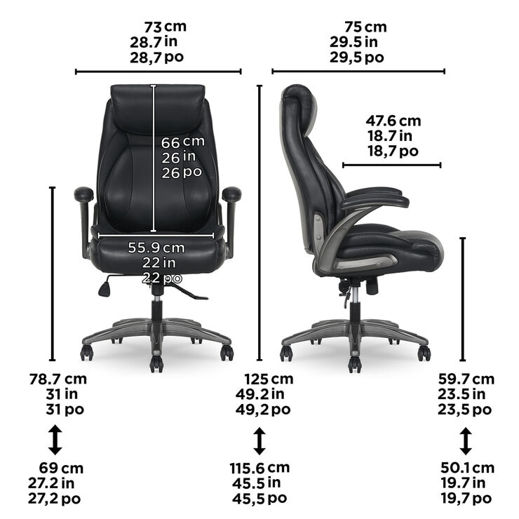 La-Z-Boy®, Air Lumbar Silla Gerencial, Color Negro — Imagen 2 de 4