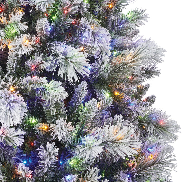 Árbol de Navidad Artificial Escarchado y Diamantado de 2.74m Preiluminado con Luces Radiant Micro LED  — Imagen 2 de 4