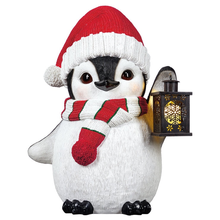 Pinguino de Bienvenida con Linterna  — Imagen 2 de 4