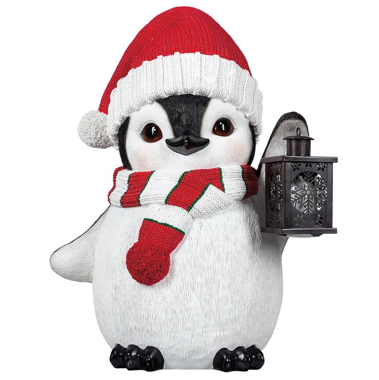 Pinguino de Bienvenida con Linterna  — Imagen 3 de 4