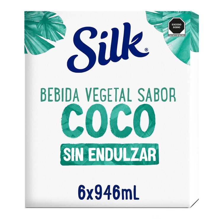 Silk Bebida Vegetal Sabor Coco Sin Azúcar 6 pzs de 946 ml — Imagen 1 de 4
