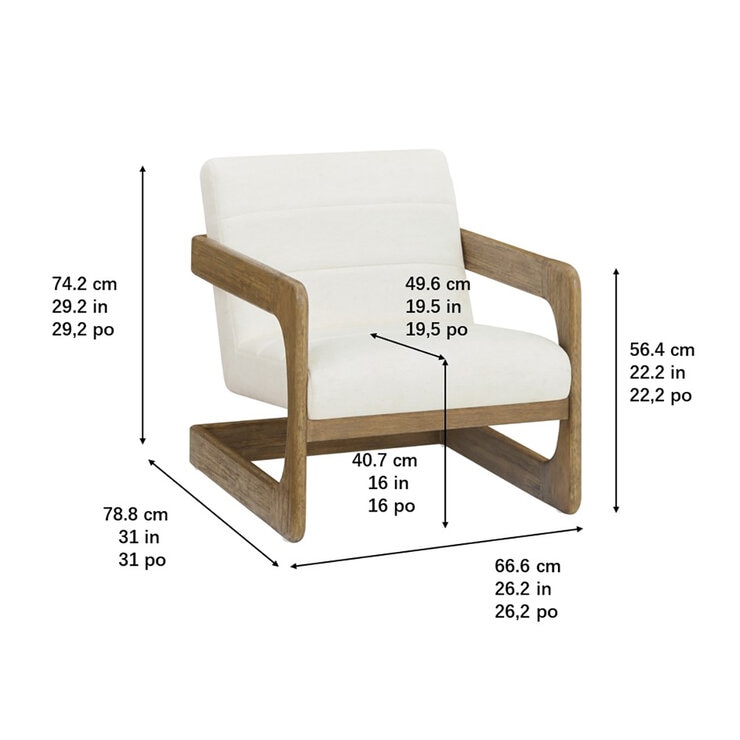 Thomasville, Silla de Tela con Base de Madera — Imagen 3 de 4