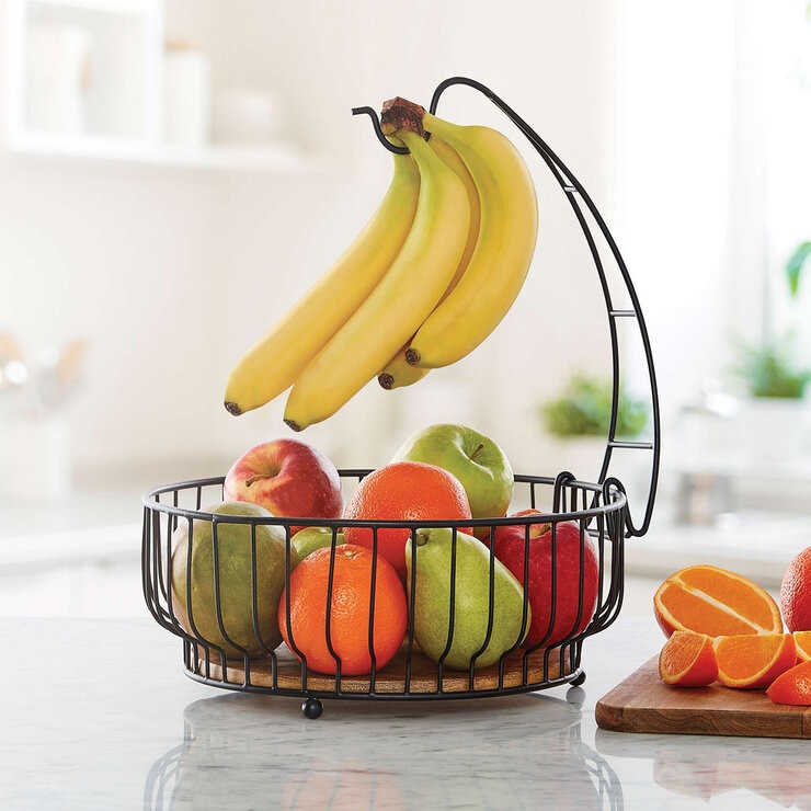 Gourmet Basics by Mikasa Canasta para Frutas con Colgador de Plátanos — Imagen 1 de 3