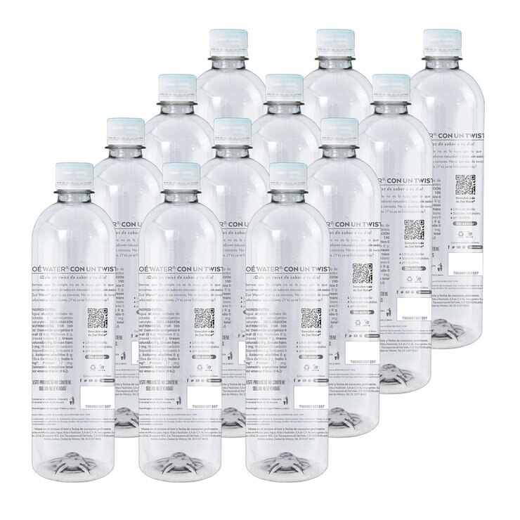 Zoé Water Twist Agua Alcalina Sabor Sandía y Hierbabuena 12 pzs de 500 ml — Imagen 3 de 4