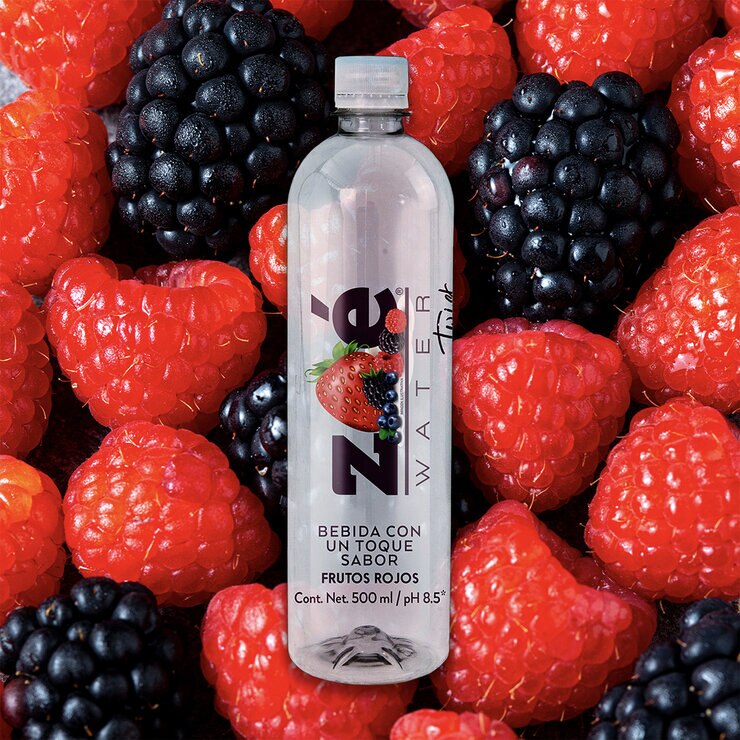 Zoé Water Agua Alcalina Sabor Frutos Rojos 12 pzs de  500 ml — Imagen 4 de 4