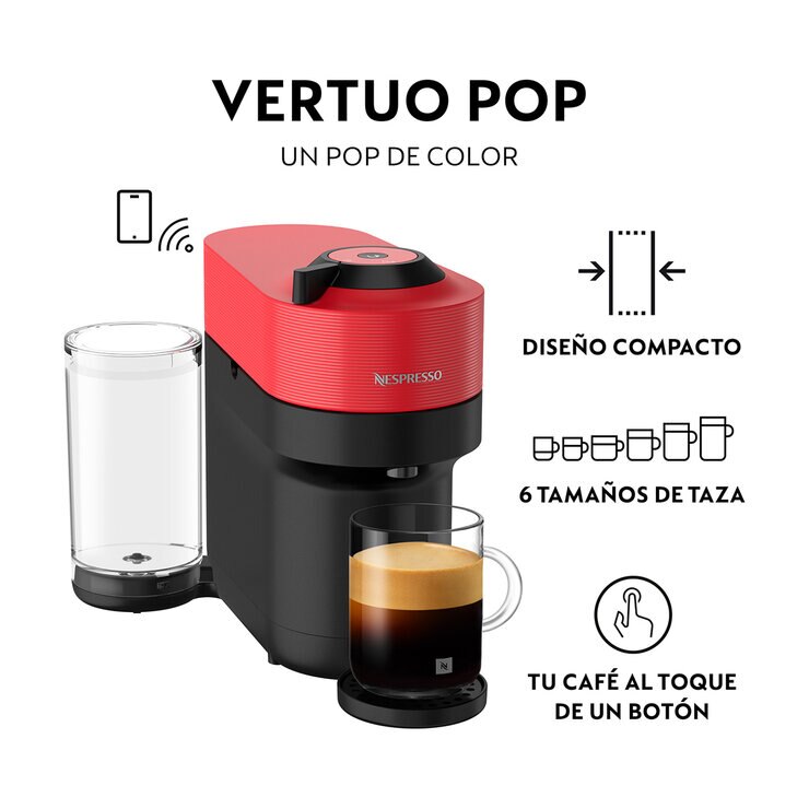 Nespresso Cafetera Vertuo Pop con Aeroccino 4, compatible solo con cápsulas Vertuo — Imagen 3 de 4