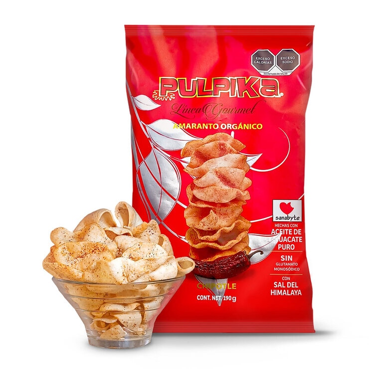 Pulpika Botanas de Amaranto sabor Chipotle 190g — Imagen 2 de 3
