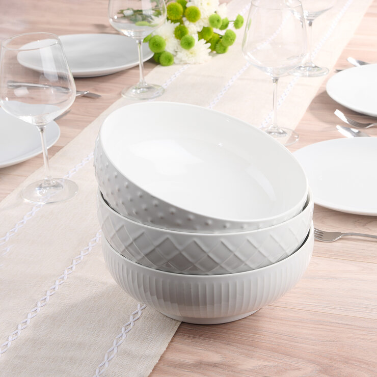 Trudeau juego de tazones de porcelana para servir 3 piezas — Imagen 3 de 3