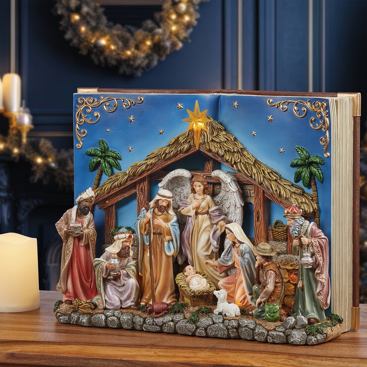Libro de Cuentos de la Sagrada Familia con Luces LED  — Imagen 1 de 4