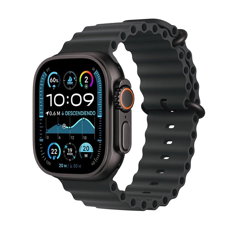 Apple Watch Ultra 2 (GPS + Cellular) Caja de titanio negro 49mm con Correa Ocean Negro — Imagen 1 de 4