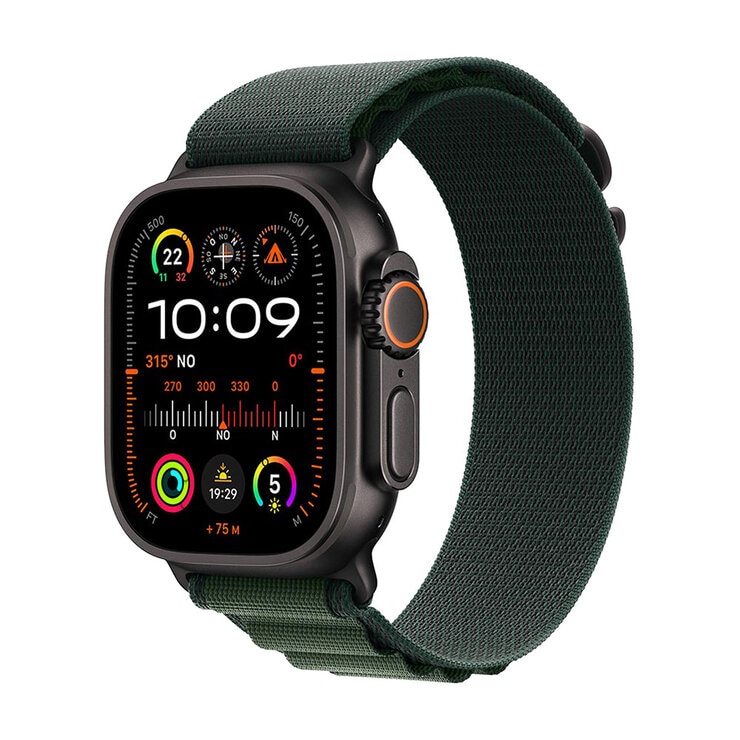Apple Watch Ultra 2 (GPS + Cellular) Caja de titanio negro 49mm con Correa Loop Alpine Verde M — Imagen 1 de 4