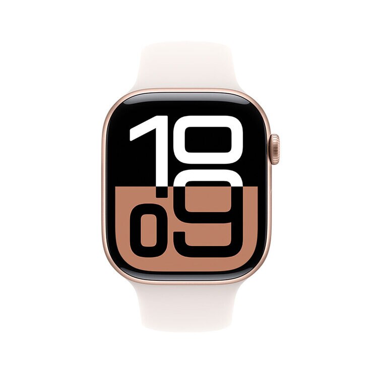 Apple Watch S10 (GPS) Caja de aluminio oro rosa 46mm con correa deportiva rosa rubor S/M — Imagen 4 de 4