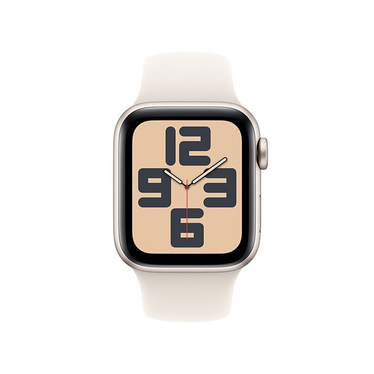 Apple Watch SE (GPS) Caja de aluminio blanco estrella 40mm con Correa deportiva blanco estrella S/M — Imagen 3 de 4