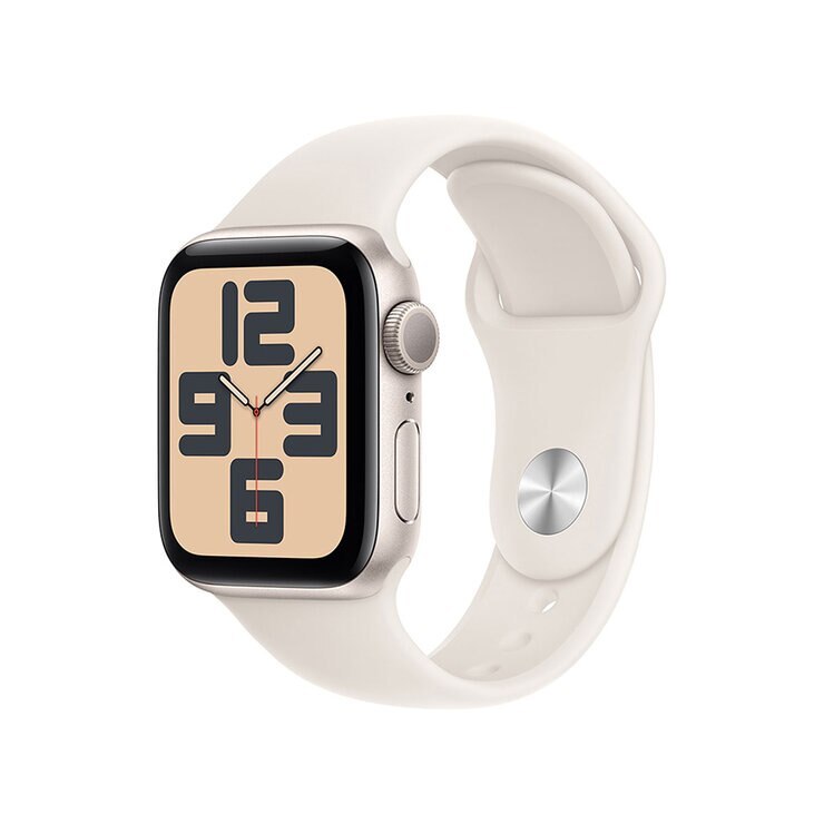 Apple Watch SE (GPS) Caja de aluminio blanco estrella 40mm con Correa deportiva blanco estrella S/M — Imagen 1 de 4