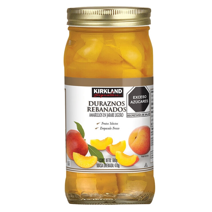 Kirkland Signature Duraznos Rebanados en Jarabe Ligero 4 pzs de 680 g — Imagen 2 de 4