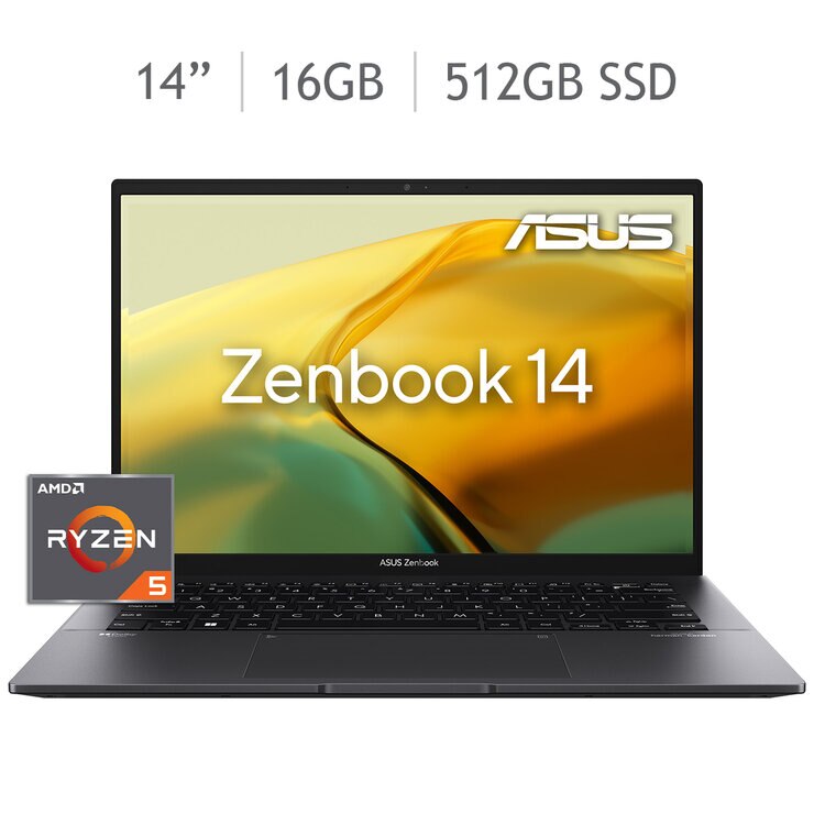 ASUS Zenbook 14 Laptop Thin & Light 14" 2.5K AMD Ryzen 5 16GB 512GB SSD — Imagen 1 de 4
