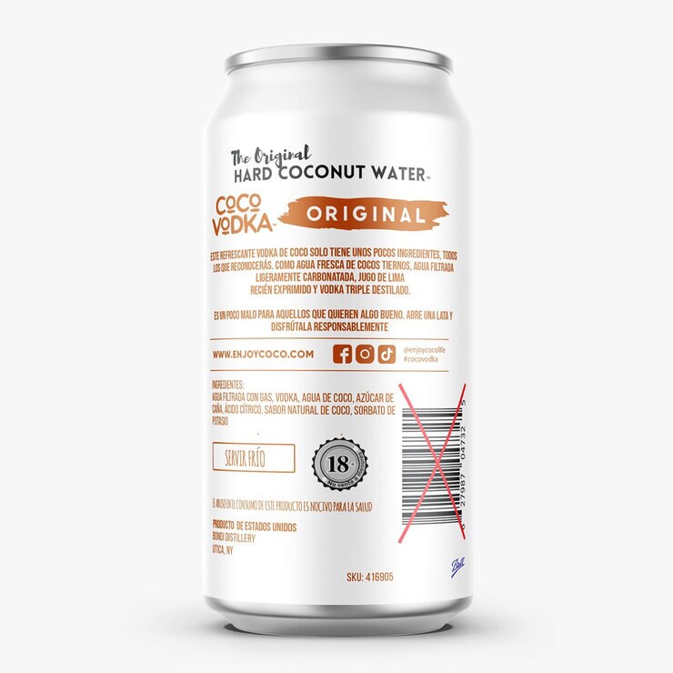 Coco Vodka Bebida Preparada 8 de 355ml — Imagen 2 de 4