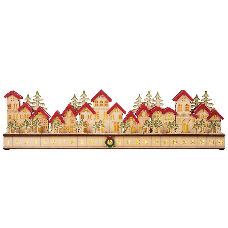 Villa Festiva de Madera Calendario de Adviento  — Imagen 3 de 4