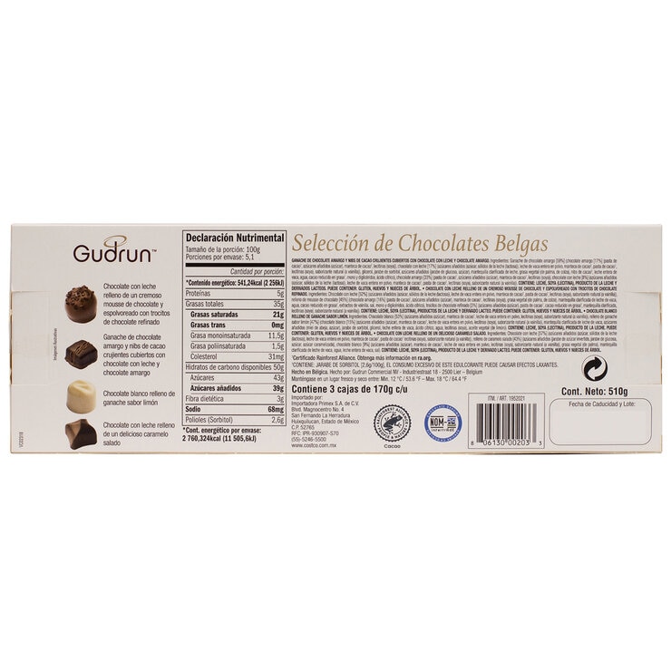 Gudrun Cajas de Chocolates Envueltas para Regalo 3 pzas de 160 g — Imagen 2 de 3