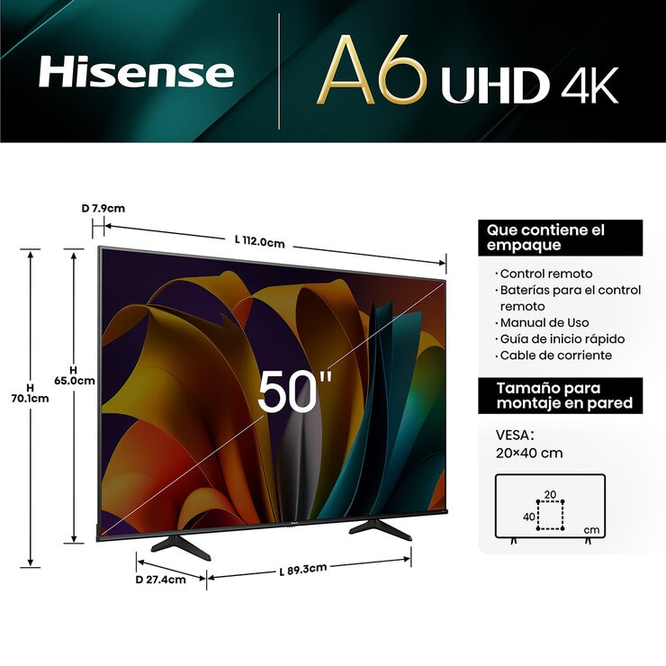 Hisense Pantalla 50" 4K UHD — Imagen 4 de 4