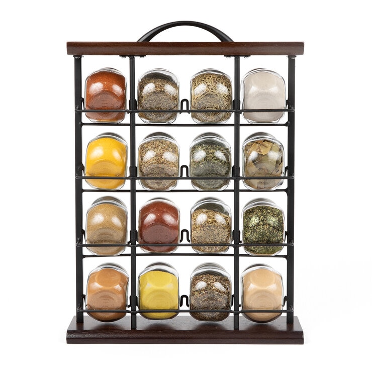 ORII Especiero de Metal y Madera con 16 Frascos — Imagen 2 de 3