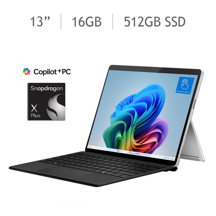 Microsoft Surface Pro Copilot+PC 13" 2.8K LCD Snapdragon X Plus 16GB 512GB SSD + Teclado — Imagen 1 de 4