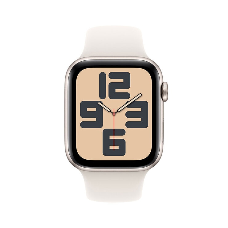 Apple Watch SE (GPS) Caja de aluminio Blanco estrella 44mm con Correa deportiva Blanco estrella M/L — Imagen 3 de 4
