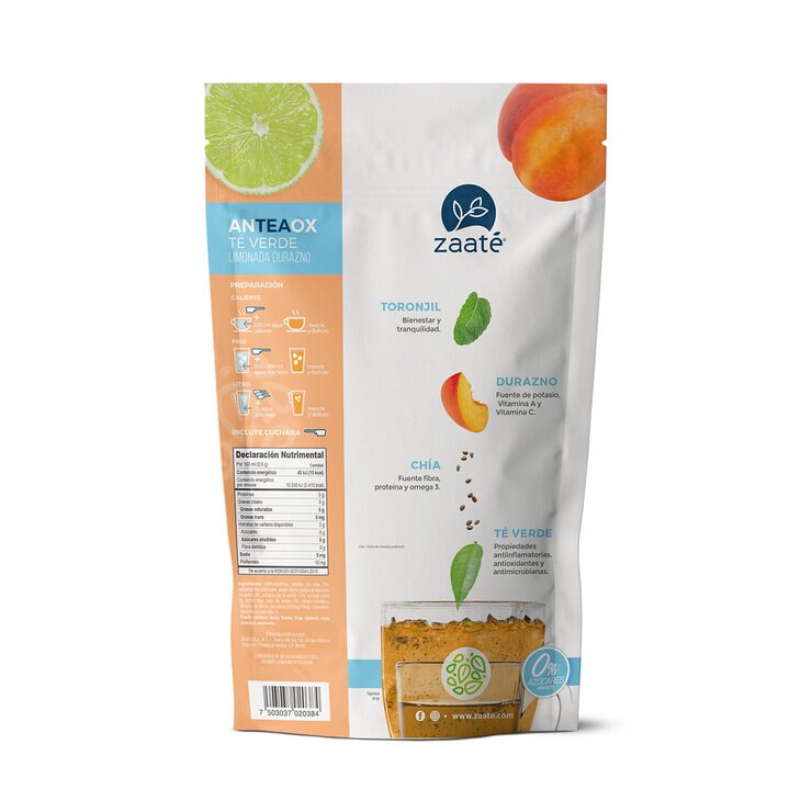 Zaaté Té Verde Sabor Limonada y Durazno 700 g — Imagen 3 de 4