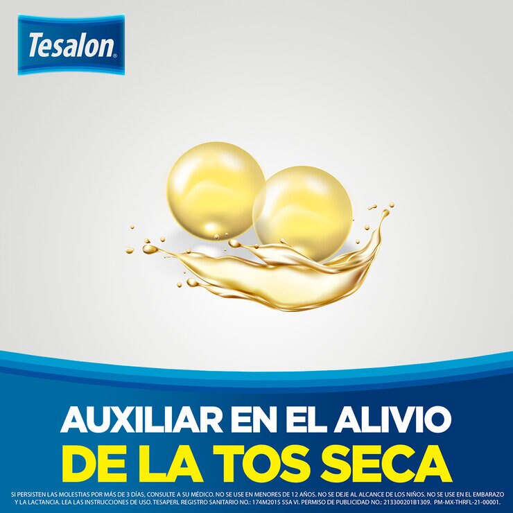 Tesalon Tesaperl Adulto Benzonatato 100mg  2 Cajas de 20 Cápsulas C/U — Imagen 2 de 4