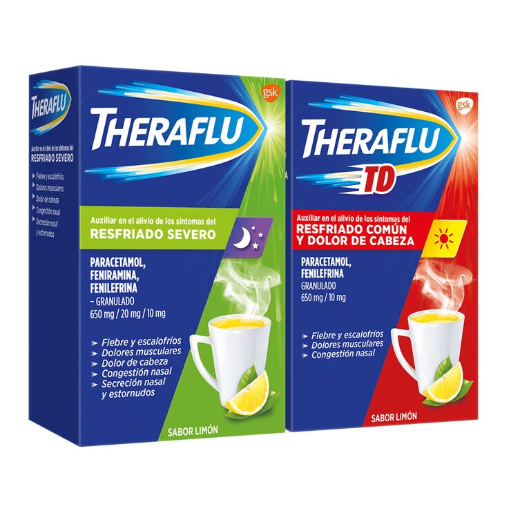 Theraflu día y noche sabor limón 2pk — Imagen 1 de 3