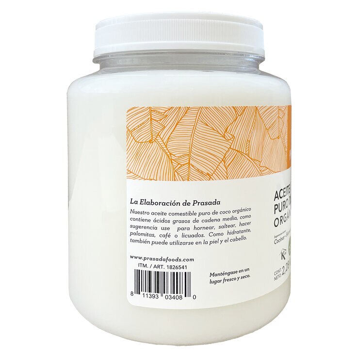 Prasada Aceite de Coco Orgánico 2.48 l — Imagen 2 de 3