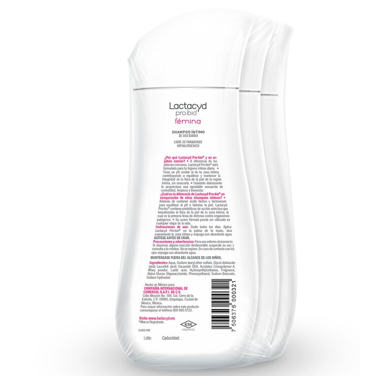 Lactacyd Pro.bio 3 de 200 ml c/u — Imagen 2 de 2