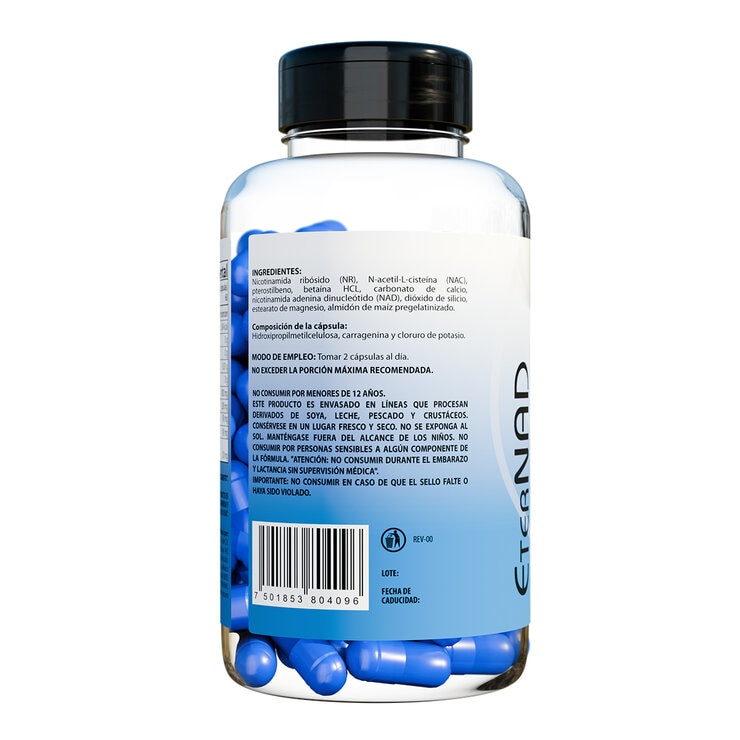 All Nature NAD EterNAD 120 Cápsulas de 750mg c/u — Imagen 2 de 3