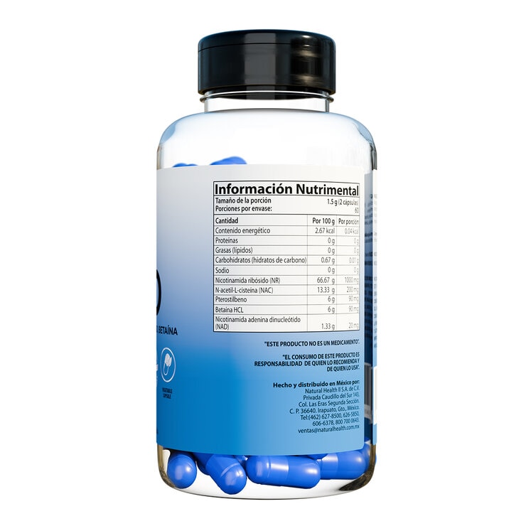 All Nature NAD EterNAD 120 Cápsulas de 750mg c/u — Imagen 3 de 3